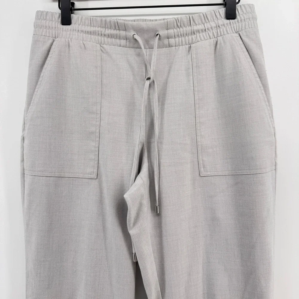 Nine West Womens Gray Elastic Waist Drawstring‎ Jogger Pants Size M